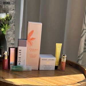 Rare Beauty Skincare Collection with Pink and Gold Accents